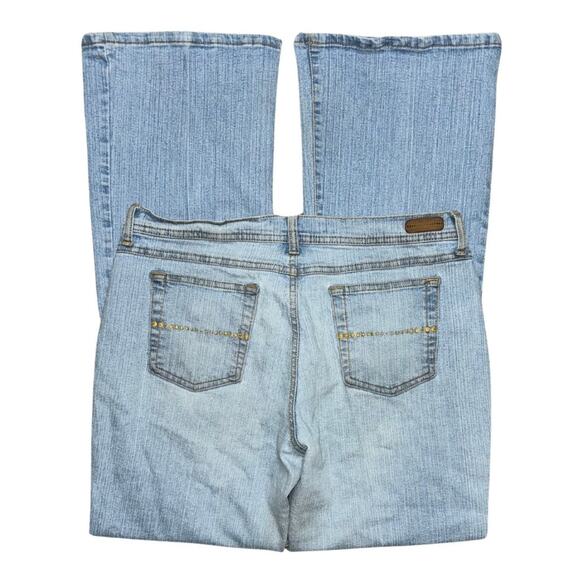 Y2K GLO Jeans Mid Rise Flare Bootcut Light Wash Size 11 Vintage Trashy Grunge - Picture 3 of 9